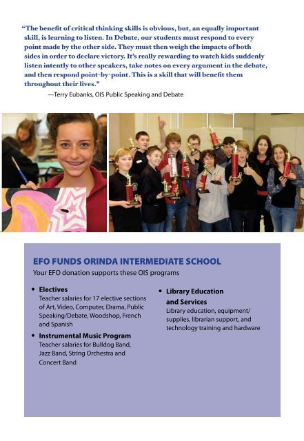 EFO Annual Report - Educational Foundation of Orinda