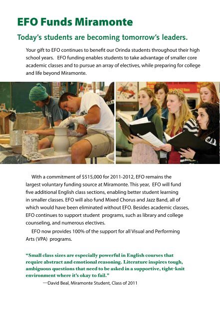 EFO Annual Report - Educational Foundation of Orinda