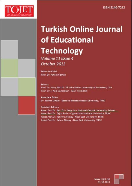 october 2012 - TOJET the Turkish online journal of educational ...