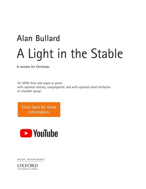 Alan Bullard A Light in the Stable vocal score