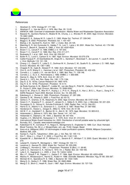 CERTIFICATE Inactivation of bacteria, viruses and other pathogens ...