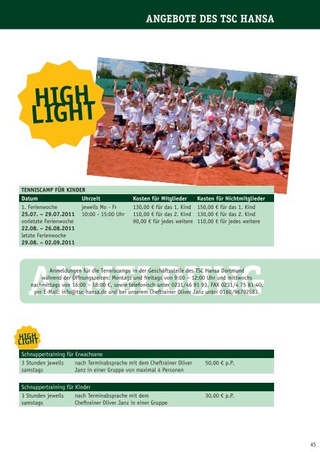 Tennis - TSC Hansa Dortmund-Wellinghofen eV