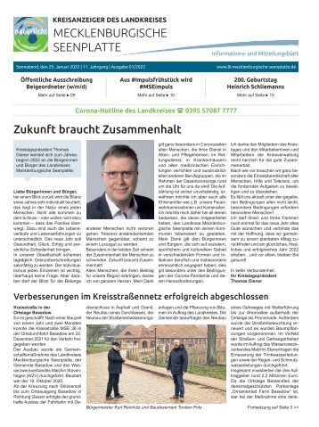 Kreisanzeiger MSP - Januar 2022