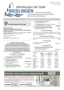Amtliches Mitteilungsblatt Riedlingen 26.01.2022