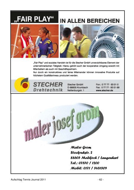 tennis spielen - Tennisclub-Kreenheinstetten