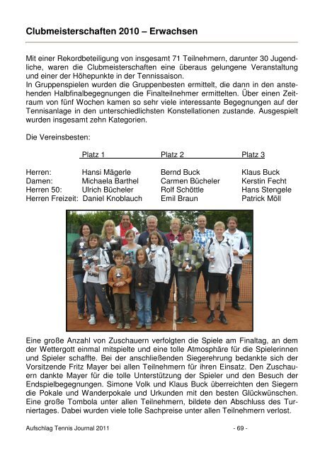 tennis spielen - Tennisclub-Kreenheinstetten