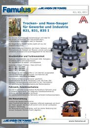 und Nass-Sauger für Gewerbe und Industrie 821, 831, 835 I - Famulus