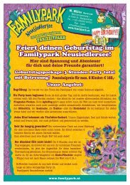 ab 6 Jahren! - Familypark Neusiedlersee