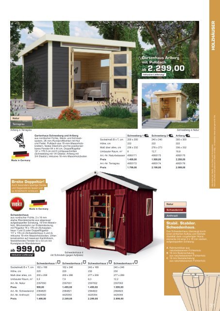 Gartenkatalog 2022 - Holz im Garten - i&M - Sortiment - Thyssen - Saicos