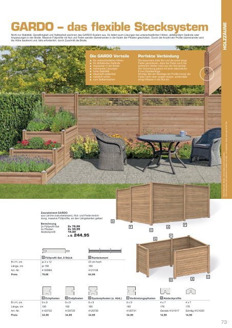 Gartenkatalog 2022 - Holz im Garten - i&M - Sortiment - Thyssen - Saicos