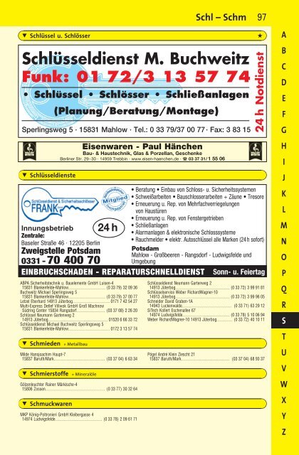 Luckenwalde Jüterbog Ludwigsfelde Zossen und Umgebung GSR 21/22