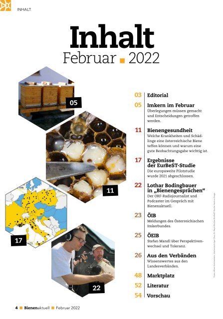 Bienen aktuell Fachzeitschrift für ImkerInnen - Februar 2022