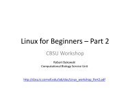 Linux for Biologists - CBSU @ Cornell University