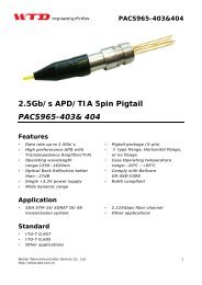 2.5Gb/s APD/TIA 5pin Pigtail PACS965-403& 404