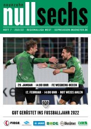 nullsechs Stadionmagazin - Heft 7 2021/22