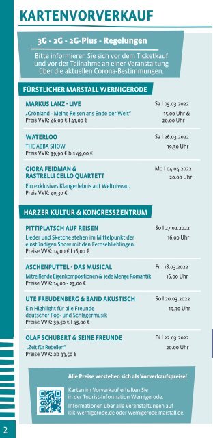 Wernigerode & Schierke Februar Tipps 2022