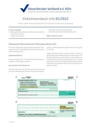 Einkommensteuer-Info 01 I 2022