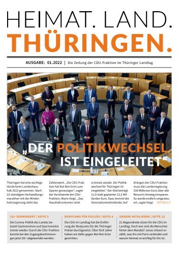 HEIMAT. LAND. THÜRINGEN. Ausgabe 01/22