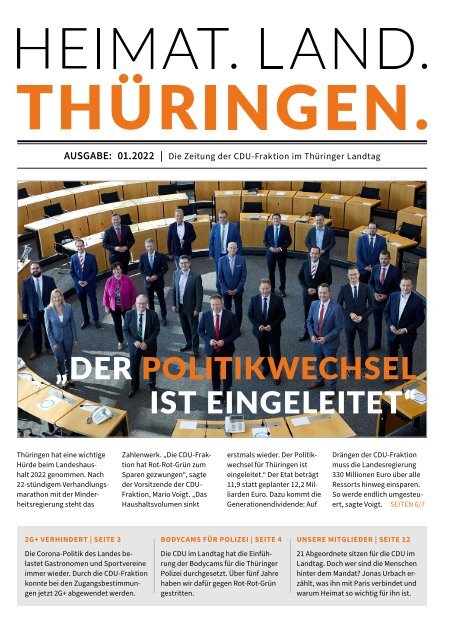 HEIMAT. LAND. THÜRINGEN. Ausgabe 01/22