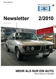 Newsletter 2/2010 - BMW E3-Limousinen Club e.V.