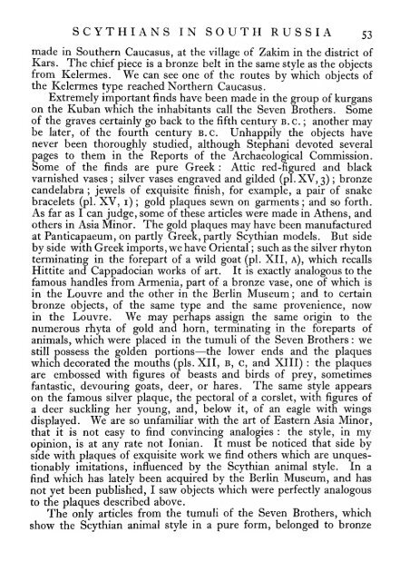 Iranians and Greeks in South Russia - Robert Bedrosian's Armenian ...