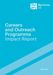 Maritime UK Careers and Outreach Programme Impact Report - 2020-21