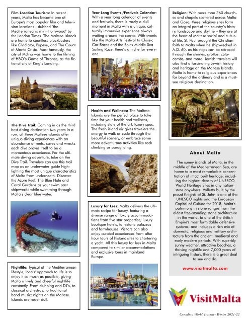 Canadian World Traveller Winter 2021-22 Issue