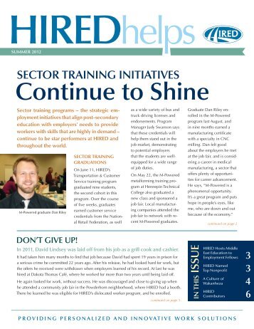 Continue to shine - hired