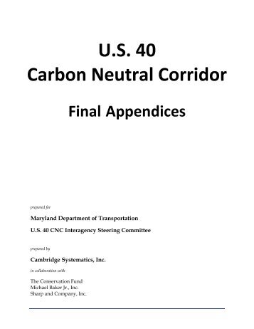 U.S. 40 Carbon Neutral Corridor - Maryland Department of ...
