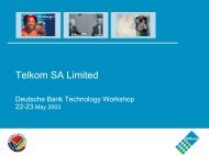 Telkom SA Limited, Deutsche Bank Technology workshop,22