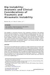 Hip Instability: Anatomic and Clinical Considerations of ... - The Clinics