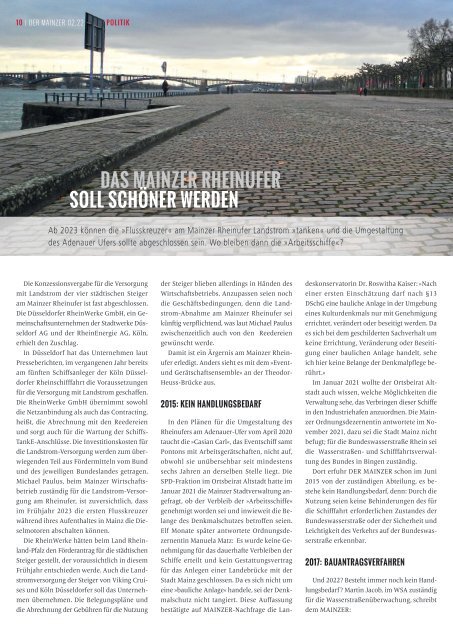 DER MAINZER - Das Magazin für Mainz und Rheinhessen - Nr. 377