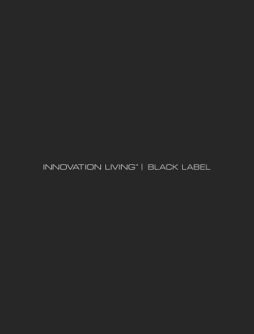 INNOVATION LIVING BLACK LABEL CATALOGUE 2022