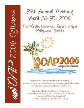 38th Annual Meeting April 26-30, 2006 - Society for Obstetric ...