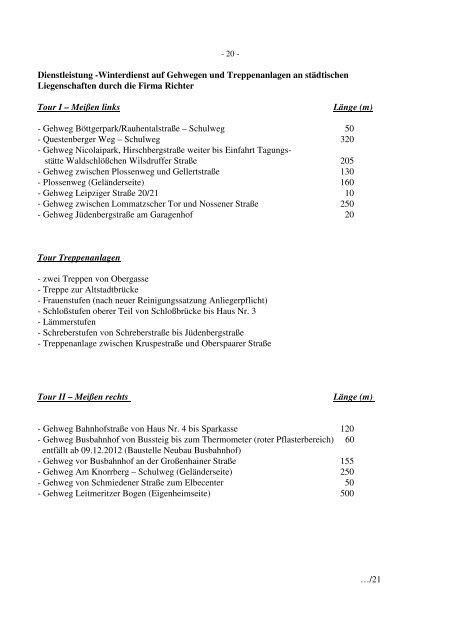 Winterdienstdokument 2012-2013 - Stadt Meißen
