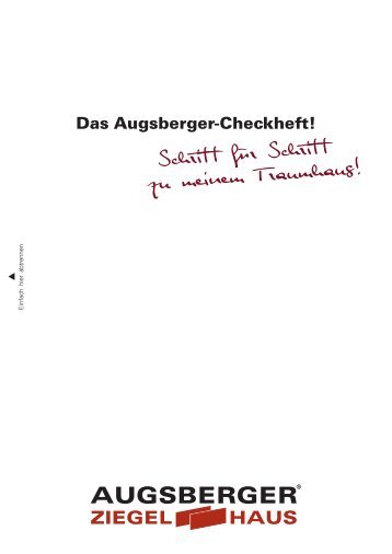 Das Augsberger-Checkheft! - bei Augsberger