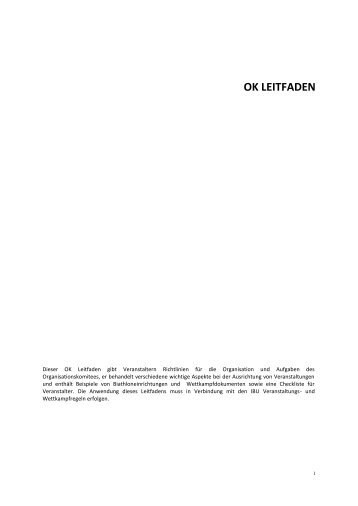 ok leitfaden - International Biathlon Union