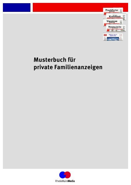Preisliste für private Familienanzeigen 2009 - RheinMainMedia