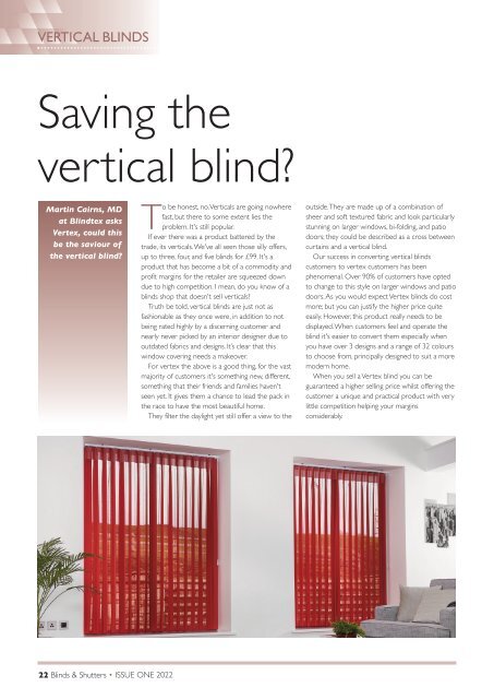 Blinds & Shutters - Issue 1/2022