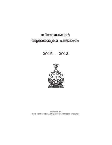 Panchangam-Malayalam 2013.pmd - Syro Malabar Church