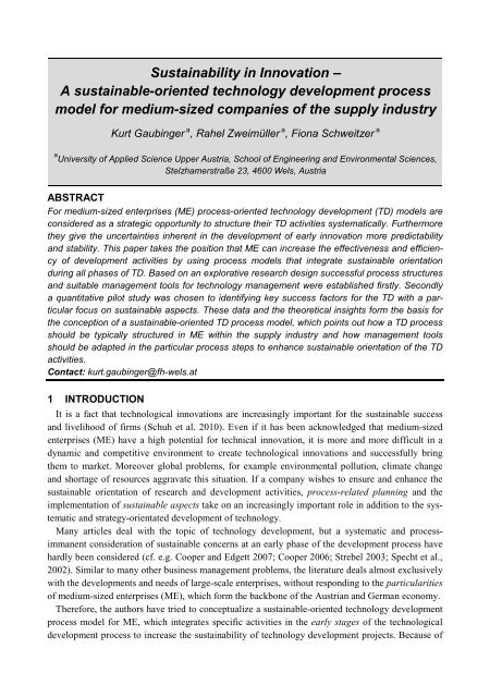 a sustainable-oriented technology - agtil