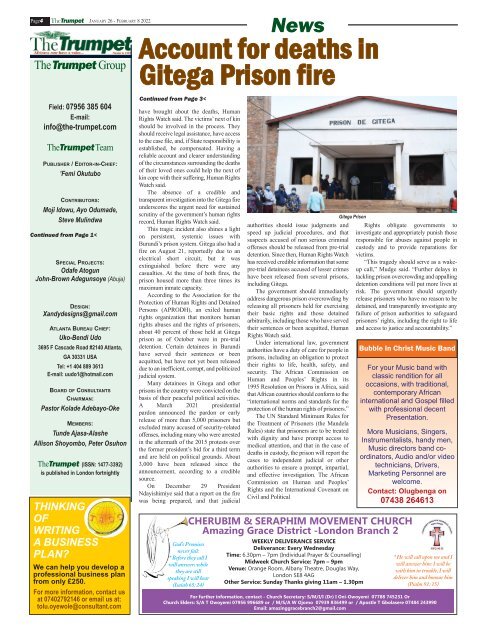 The Trumpet Newspaper Issue 563 (January 26 - February 8 2022)