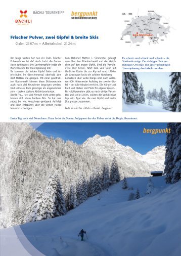 Tourentipp 03.2022 – Frischer Pulver, zwei Gipfel & breite Skis