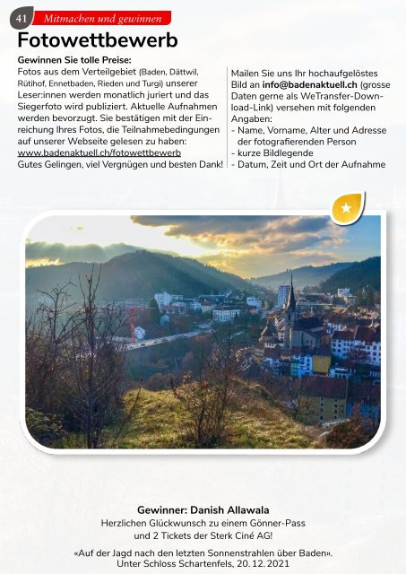 Baden aktuell Magazin Ausgabe Februar 2022