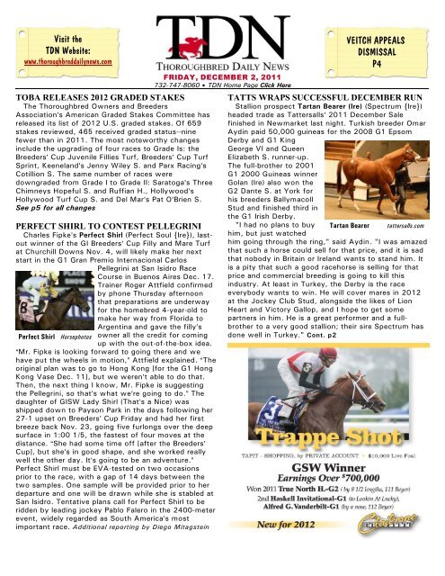 Racing Insights Archives - TDN, Thoroughbred Daily News, Horse Racing  News, Results and Video