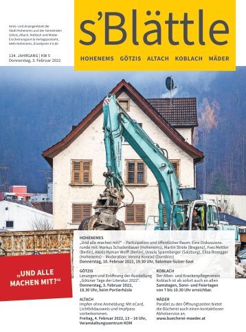 s'Blättle Nr. 5 - Do, 3. Februar 2022