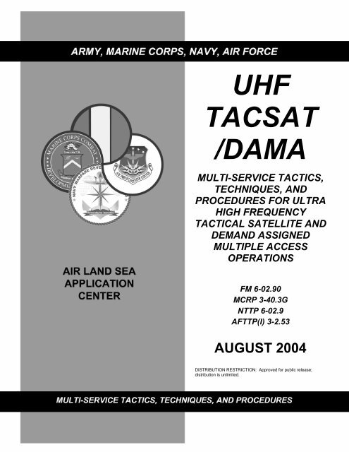 Uhf Tacsat Dama Multi Service Tactics Techniques Uhf
