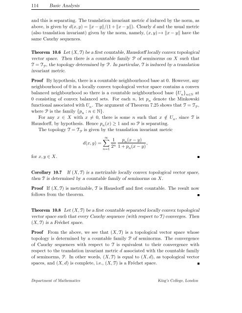 Basic Analysis – Gently Done Topological Vector Spaces