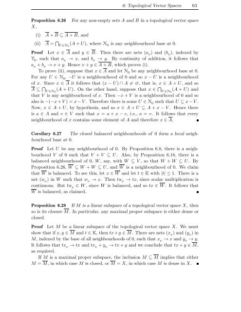 Basic Analysis – Gently Done Topological Vector Spaces