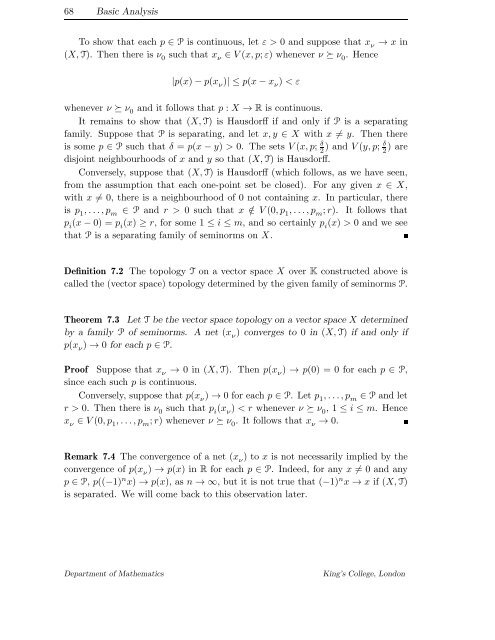 Basic Analysis – Gently Done Topological Vector Spaces